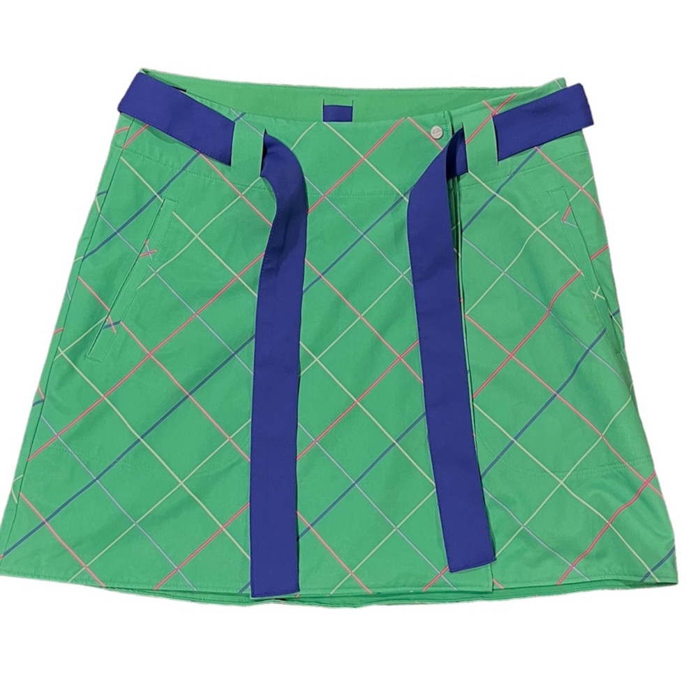 Nike Green and Navy Blue Golf Skirt with Contrast Bow - Picture 5 of 6